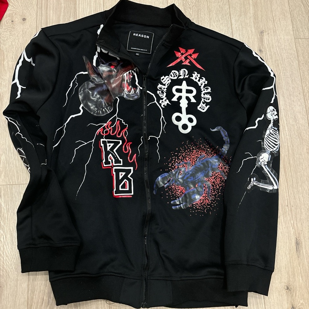 Black and red Reason jacket #jacket